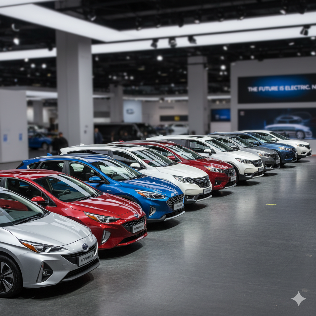 Lineup of hybrid models from multiple automakers